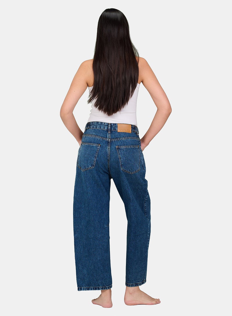 TGS Blue Adjustable Waistband Balloon Women Jeans - Image 2