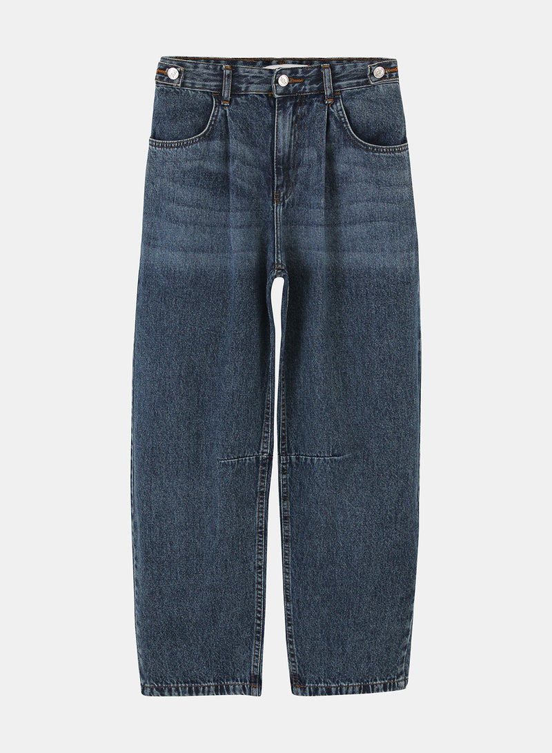 TGS Blue Adjustable Waistband Balloon Women Jeans - Image 3