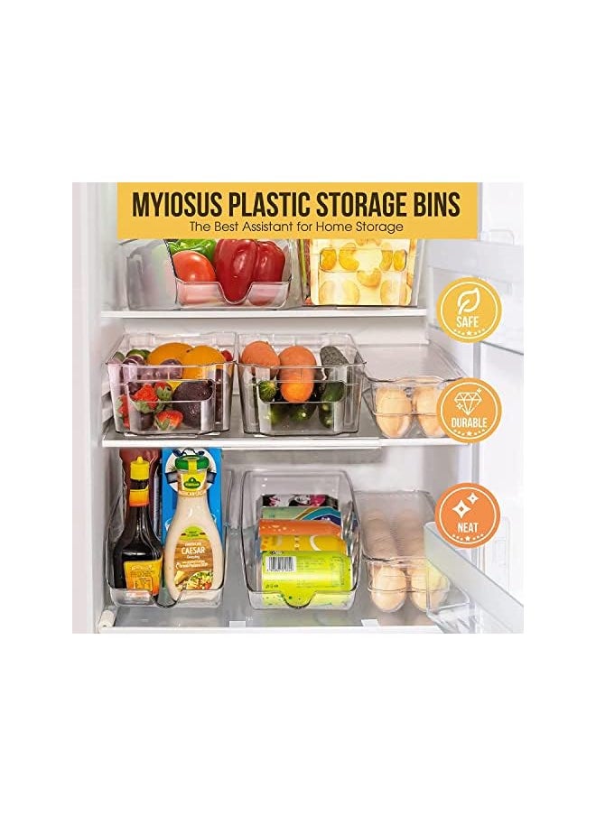 Generic - Refrigerator Organizer Bins Set of 13, Clear Stackable Fridge Organisers Boxes, BPA Free Freezer Storage Container with Handle for Kitchen Cabinet, Pantry, Countertops - Image 1