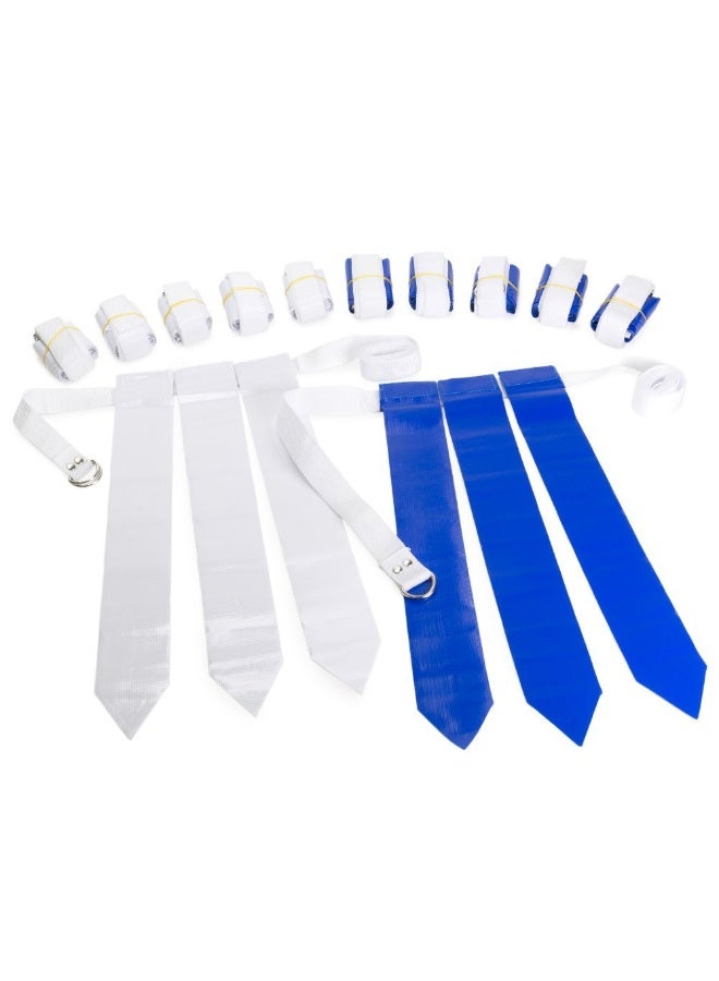 WYZworks WYZworks 12 Player Adjustable Flag Football Set - 3 Flags per belt, 36 Flags total for Youth/Adult  - Image 1