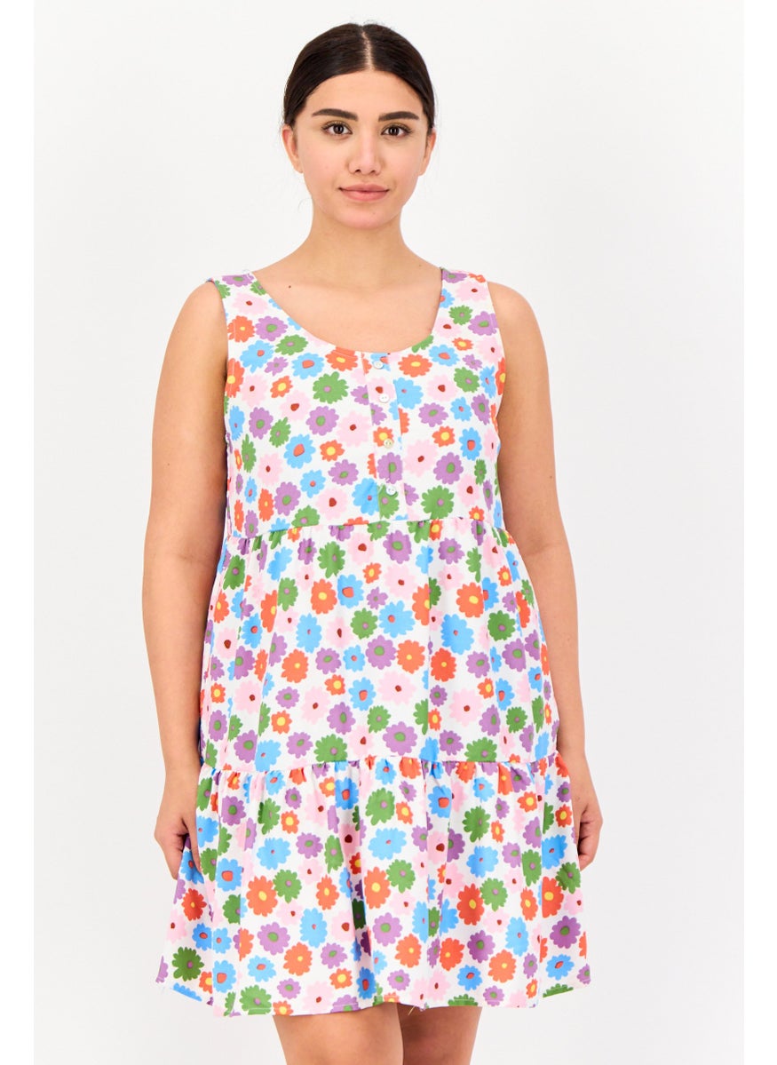 ONLY Women Floral Print Mini Dress, Multicolor  - Image 1