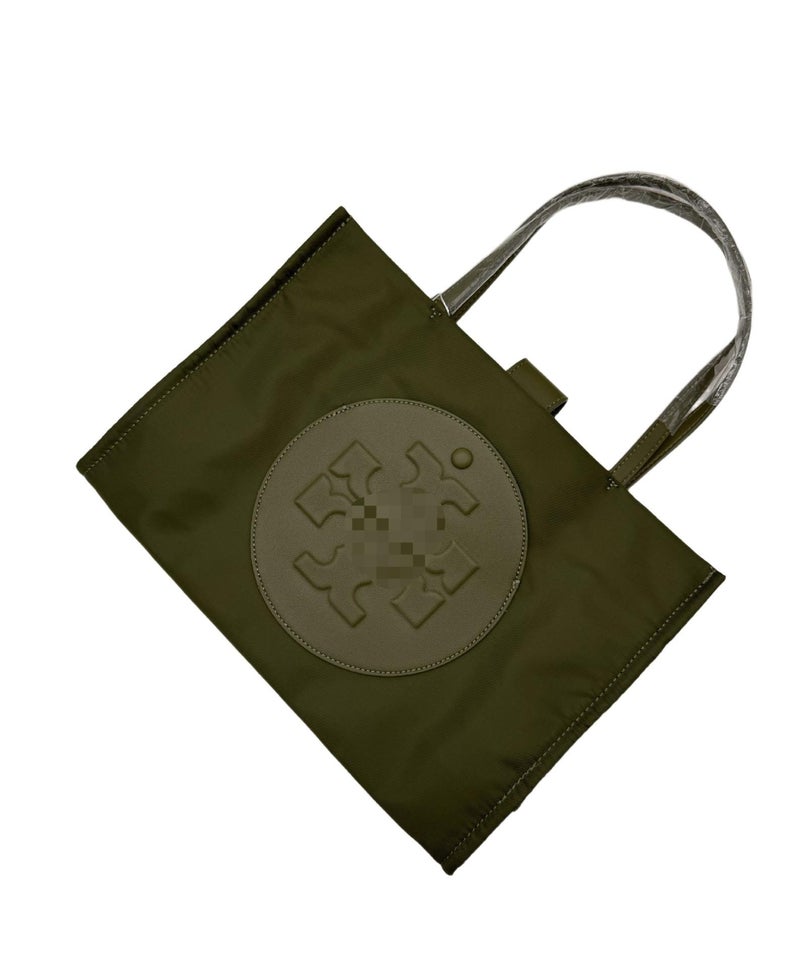 Lightweight Green Nylon Tote Bag, Daily Commute Carry Bag