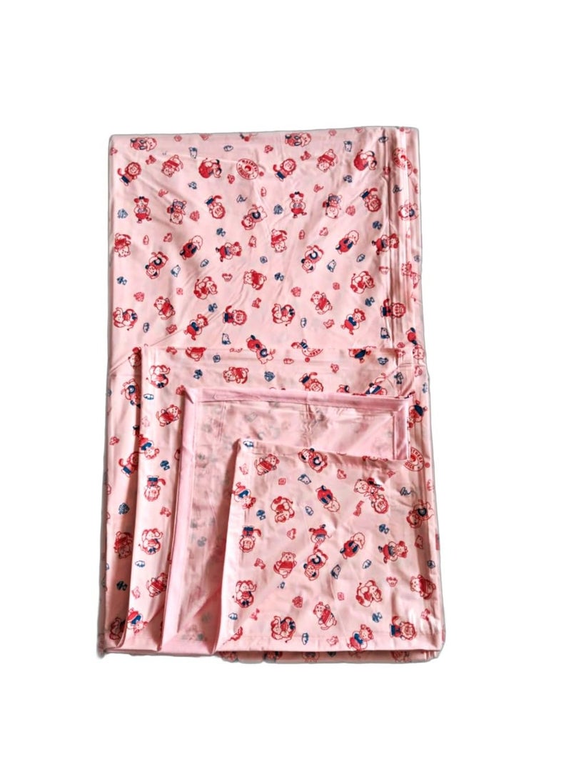 Mothers Choice - Mothers Choice® King Waterproof PVC Plastic Mattress Protector/Bed Protection Sheet for Baby and Adult, 95 x 73 Inches - Pack of 1, Pink - Image 1