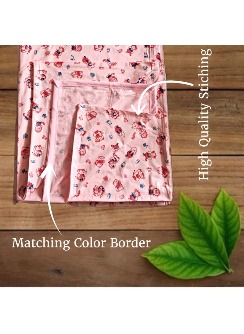 Mothers Choice - Mothers Choice® King Waterproof PVC Plastic Mattress Protector/Bed Protection Sheet for Baby and Adult, 95 x 73 Inches - Pack of 1, Pink - Image 1