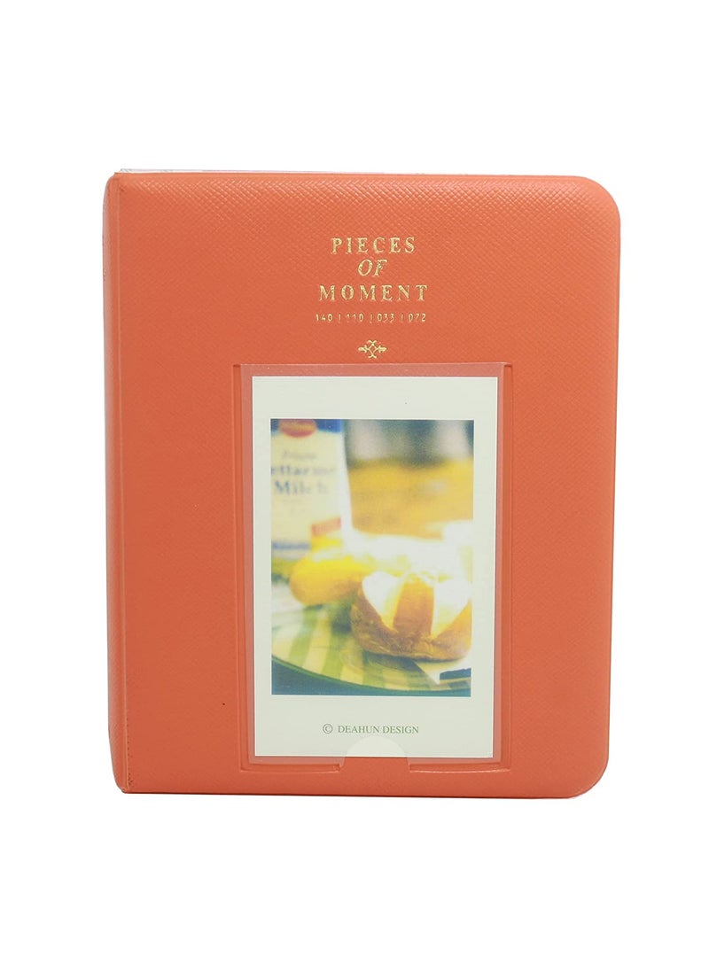 ZIKKON ZIKKON 64 Pockets Photo Album for Fujifilm Instax Mini 12 11 9 8 40 99 Evo Liplay 7S Instant CameraMini Link Printer Polaroid Snap Touch PIC300 Z2300 Mint Zip Instant Camera Printer Orange  - Image 1
