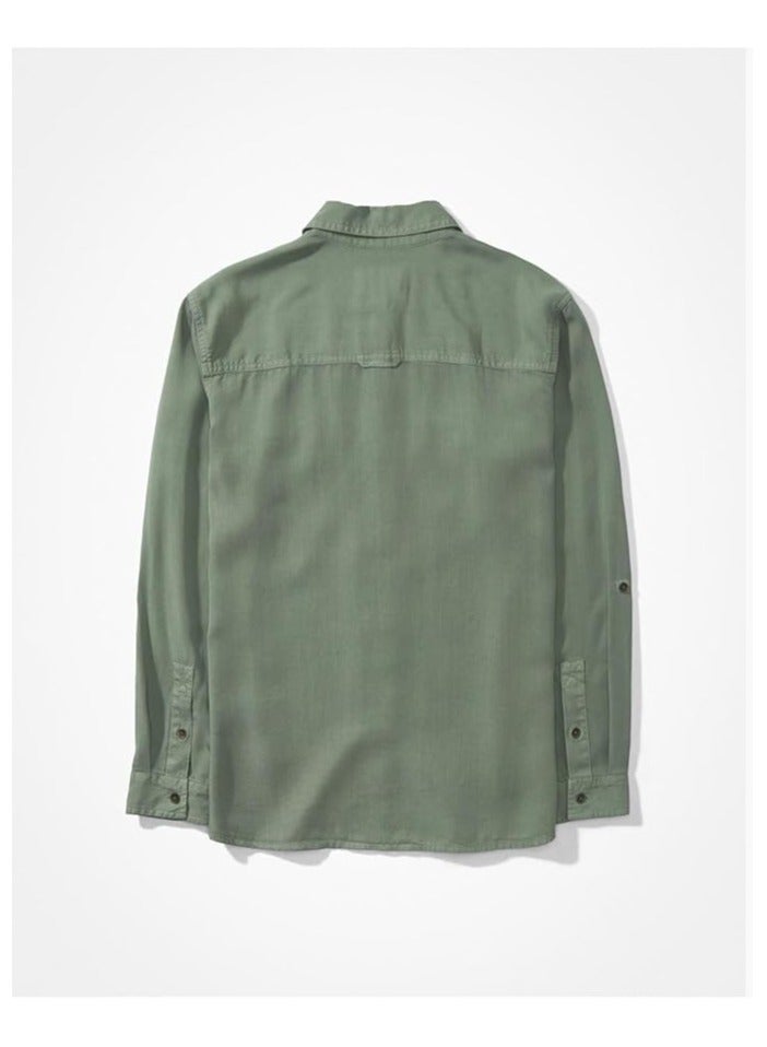 American Eagle Pocket Detail Button Down Shirt  - Image 2