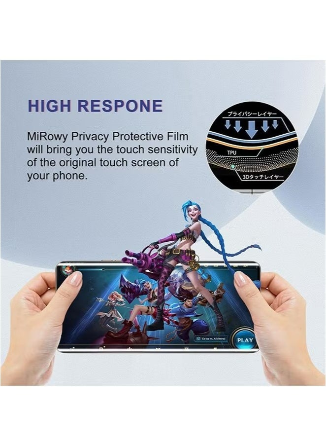 SNBFA 2Pcs Privacy Screen Protector for Motorola Edge 50 Ultra 5G Tempered Glass, 9H Hardness Anti-Spy Anti-Scratch Anti-Dust Bubble-Free Tempered Film Easy Installation - Image 4