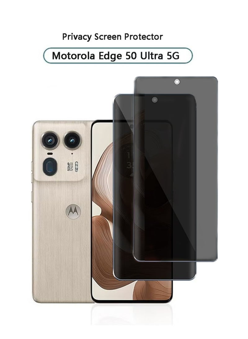 SNBFA 2Pcs Privacy Screen Protector for Motorola Edge 50 Ultra 5G Tempered Glass, 9H Hardness Anti-Spy Anti-Scratch Anti-Dust Bubble-Free Tempered Film Easy Installation - Image 1
