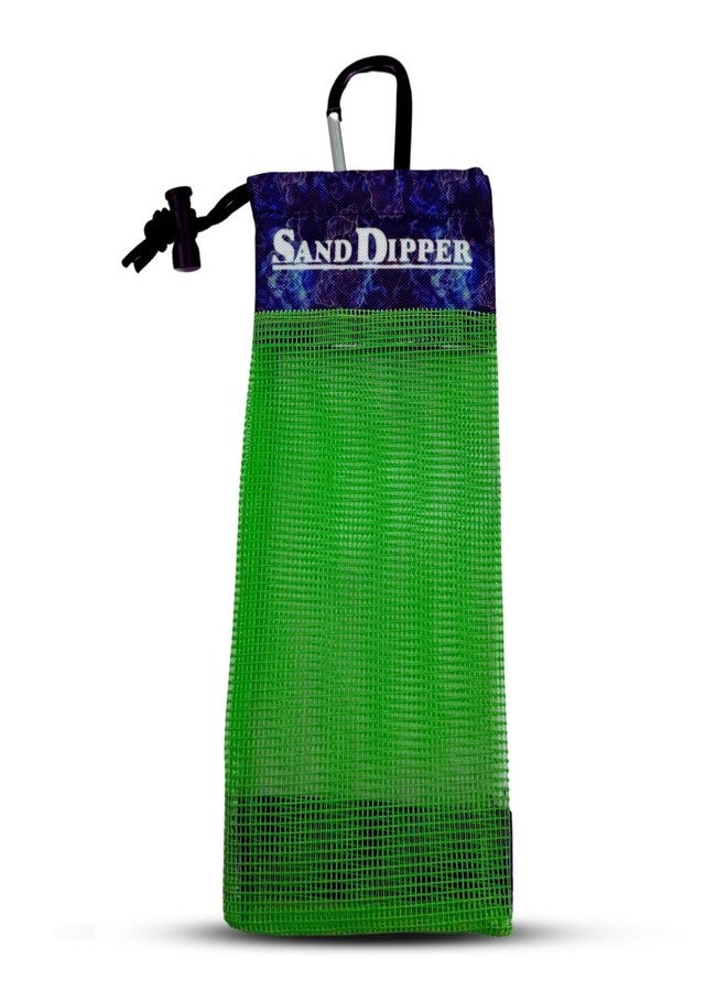 Sand Dipper Skinny Lightweight Shell Collecting Beach Bag with Carabiner Clip - Clips to pole, belt loops, backpack, or beach bag - Image 1