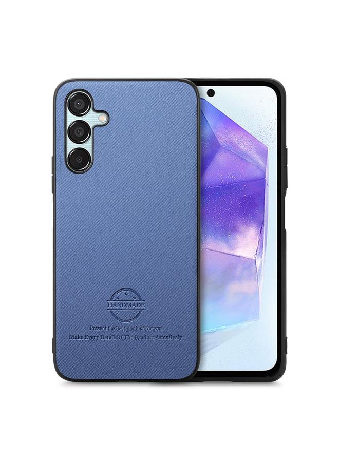 erorex For Samsung Galaxy A55 5G Twill Fabric Leather Skin Back Phone Case(Blue)