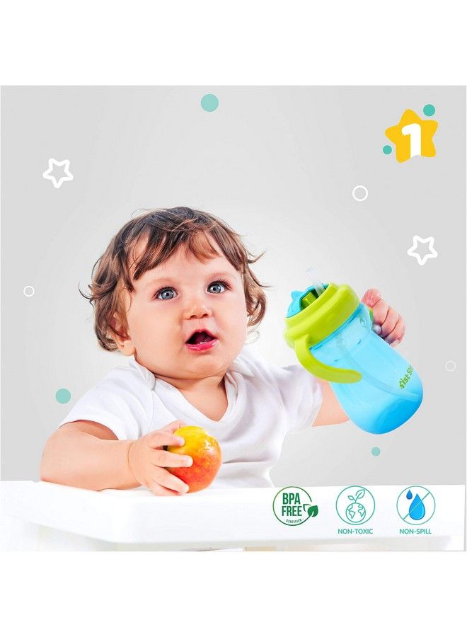 1st Step Bpa Free Straw Sipper Cup With Twin Handle (Blue) - Image 4