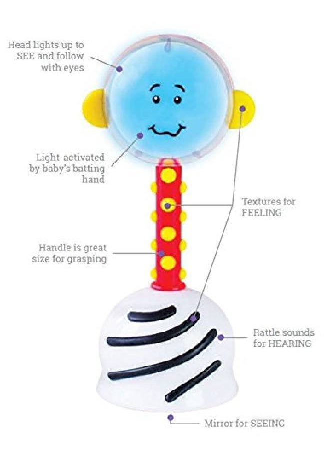 SmartNoggin - Nogginstik Developmental Lightup Rattle Encourage Developmental Milestones From Infant 12 Months - Image 1