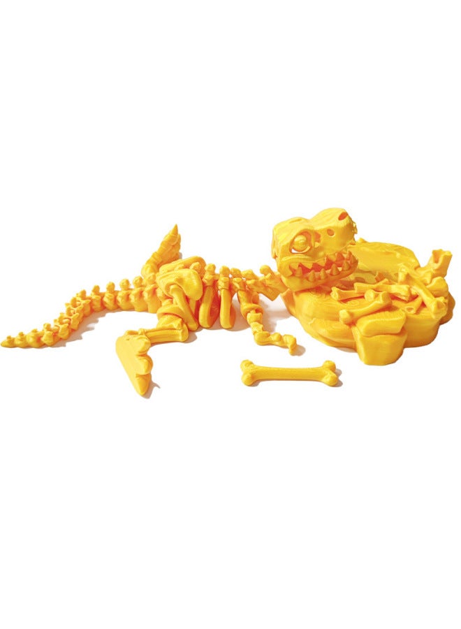3D Printing Integrated Skull Tyrannosaurus Rex Joint Free Movement Big Mouth Dinosaur Hand-made Model-Color:Cranial Tyrannosaurus Base (Candy Color)