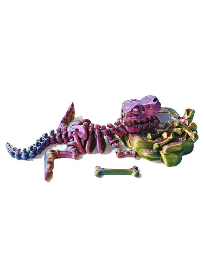 3D Printing Integrated Skull Tyrannosaurus Rex Joint Free Movement Big Mouth Dinosaur Hand-made Model-Color:Cranial Tyrannosaurus Base (Candy Color)