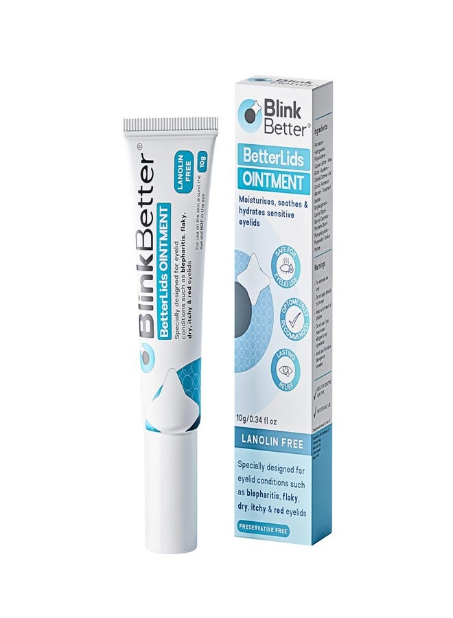 BlinkBetter Lanolin Free Eyelid Ointment 10g – For Sensitive & Dry Eyelids - Hydrates, Nourishes & Soothes – Moisturising Care for Dry, Itchy, Red, Sensitive, Flaky Skin Around the Eyes - Image 1
