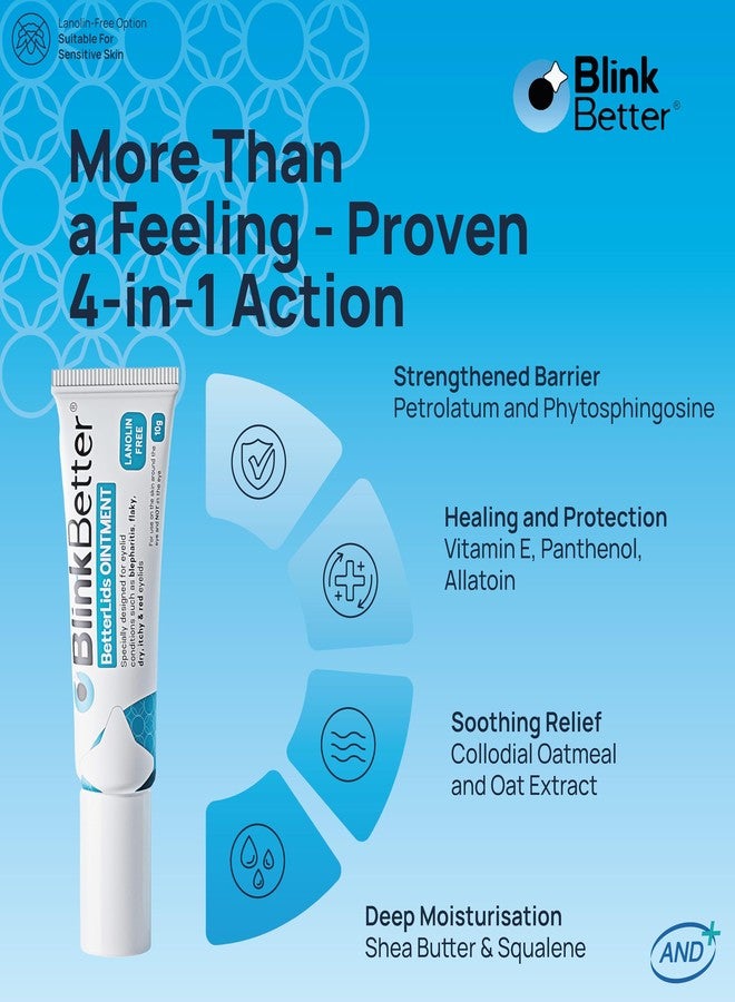 BlinkBetter Lanolin Free Eyelid Ointment 10g – For Sensitive & Dry Eyelids - Hydrates, Nourishes & Soothes – Moisturising Care for Dry, Itchy, Red, Sensitive, Flaky Skin Around the Eyes - Image 4