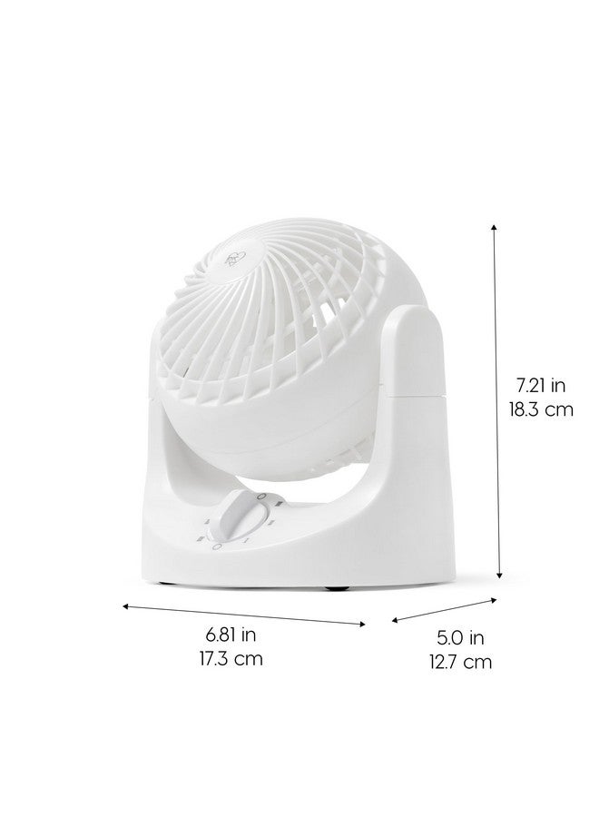 IRIS USA WOOZOO Desk Fan, Oscillating Table Air Circulator, 3 Speeds, 32ft Max Air Distance, 112° Adjustable Tilt, 27.5db Low Noise, Small Fan for Bedroom, Office, Dorm, White - Image 2