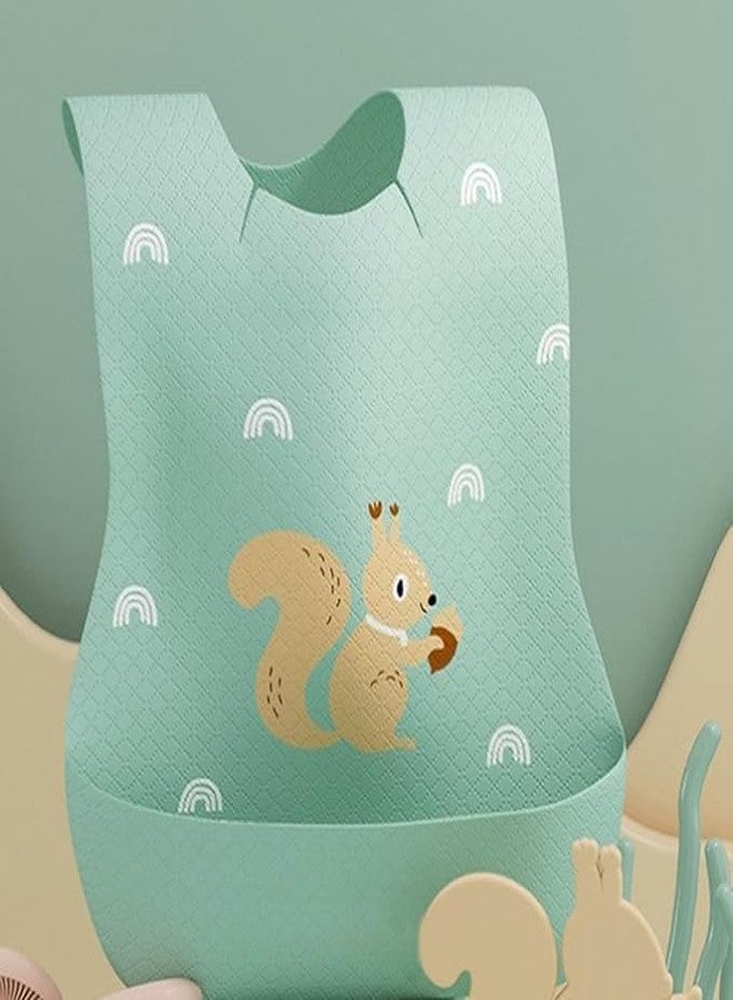 RASOFAB Zwerlin Newborn Baby Food Scraps with Pocket for Baby Food Feeding BPA Free, Apron Adjustable Straps With Food Pocket, Mess Free, Waterproof, Washable Reusable Ideal for Babies - Image 2