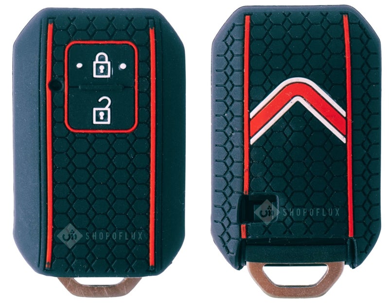 SHOPOFLUX Silicone Key Cover Compatible with Baleno, Grand Vitara, XL6, Swift, Brezza, Celerio, eVitara, Ertiga, Dzire, Fronx, Urban Cruiser, Glanza, Hyryder,Victoris (Pack of 2) - Image 4
