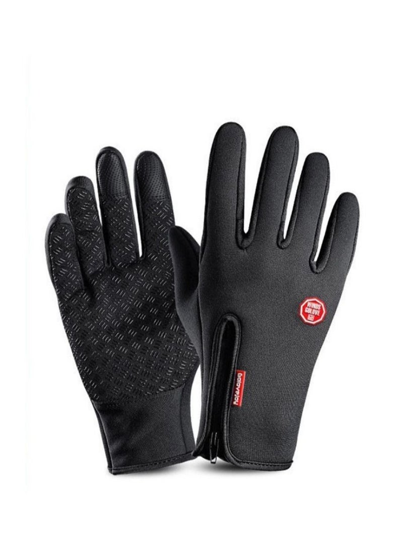 Golovejoy Outdoor Cycling Men's Winter Sports Windproof Waterproof Plush Gloves