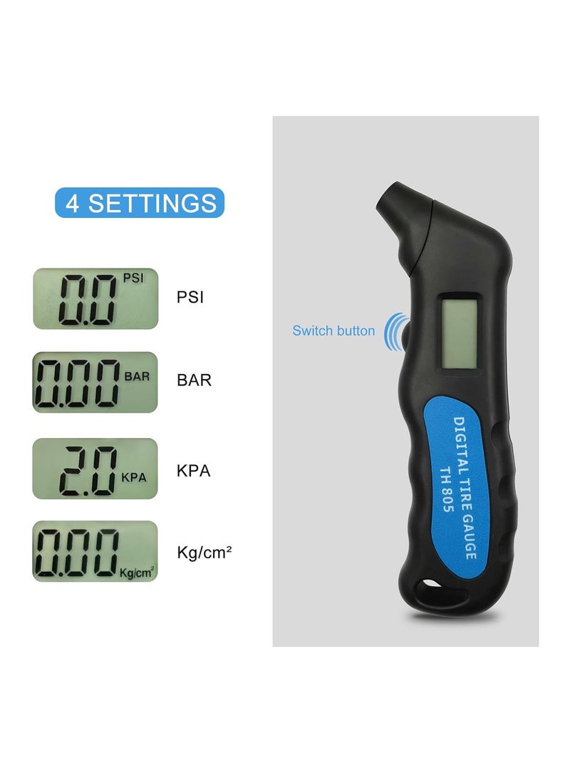 Generic Universal  Digital Car Tire Tyre Air Pressure Gauge Meter LCD Display Tester for Car Truck Motor Bike  - Image 1