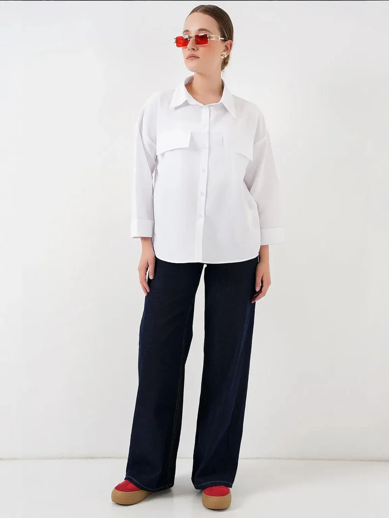 BIG DART BDART Loose Fit Poplin Shirt with Pocket
