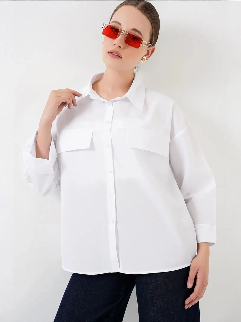 BIG DART BDART Loose Fit Poplin Shirt with Pocket
