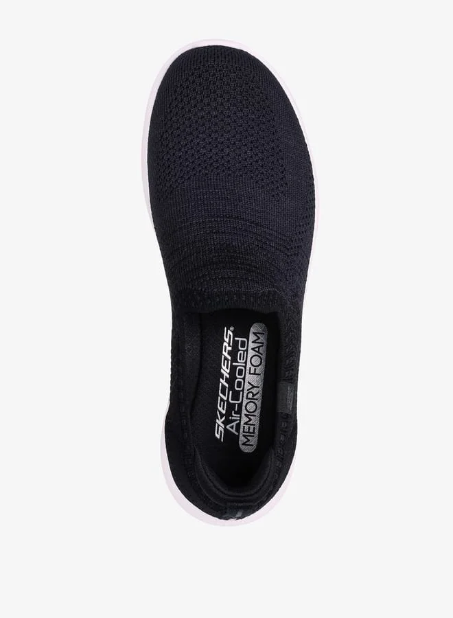 SKECHERS Womens Textured Slip-On Walking Shoes with Pull Tabs - VAPOR FOAM LITE