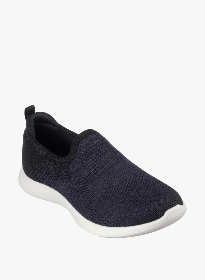 SKECHERS Womens Textured Slip-On Walking Shoes with Pull Tabs - VAPOR FOAM LITE