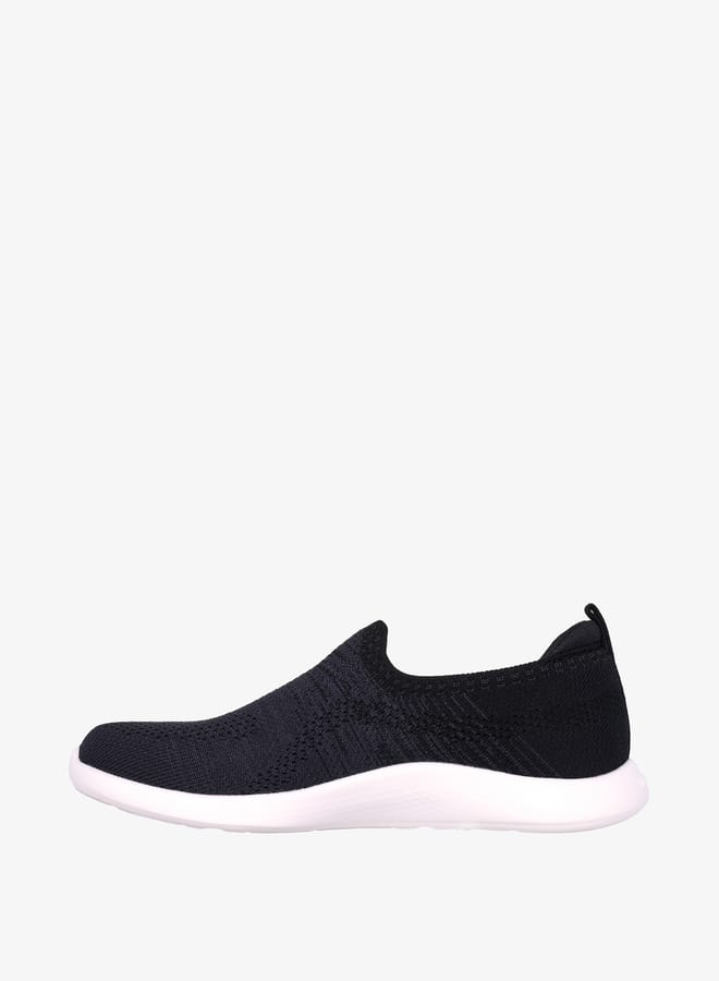 SKECHERS Womens Textured Slip-On Walking Shoes with Pull Tabs - VAPOR FOAM LITE - Image 4