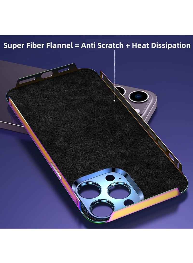 Color Fans for iPhone 14 Pro Max 6.7 inch Complete Aluminum Alloy Case Cool Shiny Plating Metal Super Light Slim Phone Case Cover Shell  - Image 2