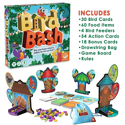 MindWare Bird Bash Family Board Game for 24 Players Easy to Learn and Play in 40 Minutes Earn Points with Action Cards Fun Kid Board Games for Ages 8 and Up - Image 5
