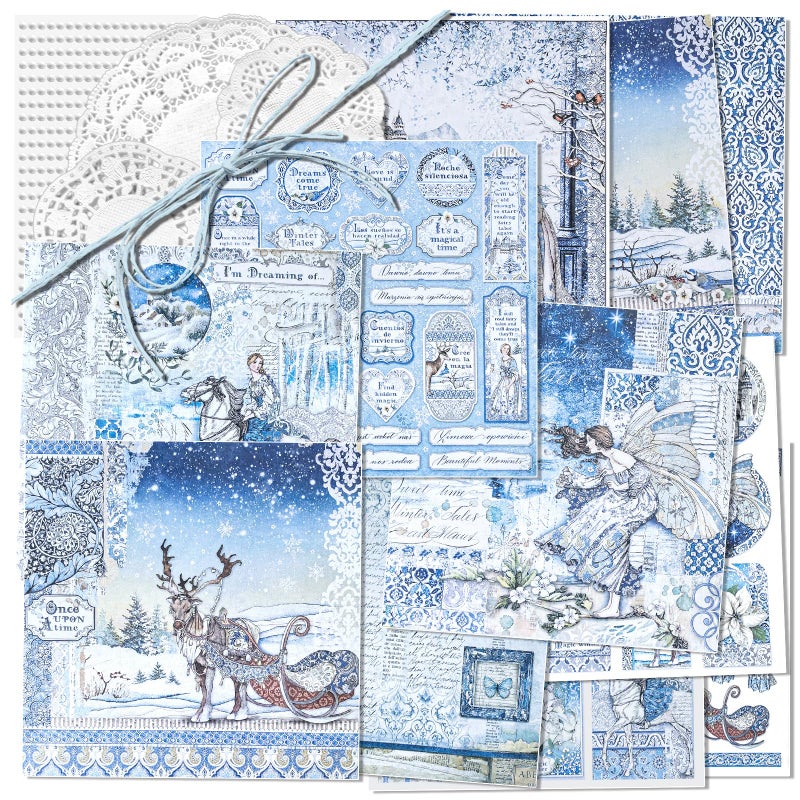 Mayplous Vintage Pattern Scrapbook Paper Decoupage Paper with Various Unique Designs No Repeats for Card Making Crafts Collage Gift Wrapping DIY Scrapbooking Diary Winter - Image 2