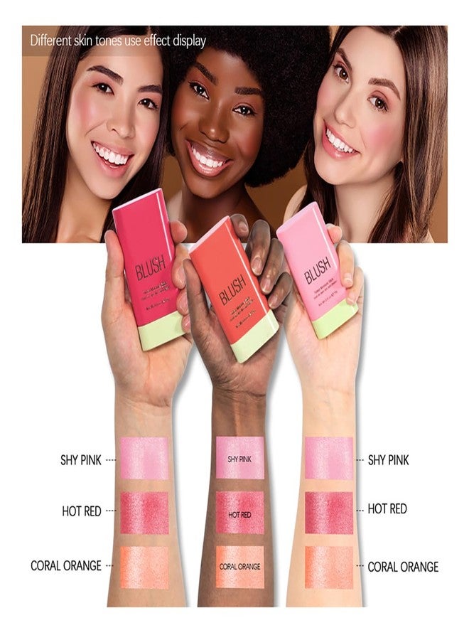 FYEBOO Multi-Use Makeup Blush Stick, Cream Blush Stick, Tinted Solid Moisturizer Stick for Cheek & Eyes & Lips, Waterproof Natural Nude Makeup, Suitable for All Skin (1#Shy Pink) - Image 2