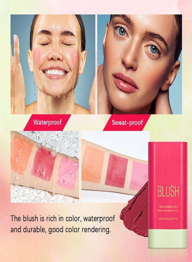 FYEBOO Multi-Use Makeup Blush Stick, Cream Blush Stick, Tinted Solid Moisturizer Stick for Cheek & Eyes & Lips, Waterproof Natural Nude Makeup, Suitable for All Skin (1#Shy Pink) - Image 5