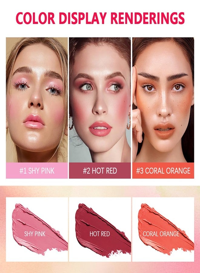 FYEBOO Multi-Use Makeup Blush Stick, Cream Blush Stick, Tinted Solid Moisturizer Stick for Cheek & Eyes & Lips, Waterproof Natural Nude Makeup, Suitable for All Skin (1#Shy Pink) - Image 3
