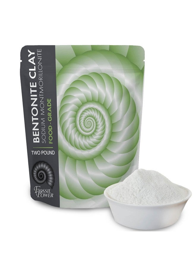 FOSSIL مسحوق طين البنتونيت الغذائي 2 رطل نقي وطبيعي لمعجون الأسنان وإزالة السموم والمزيد وعلاج البشرة التالفة وعلاج الوجه بالطين منزلي الصنع - Image 1