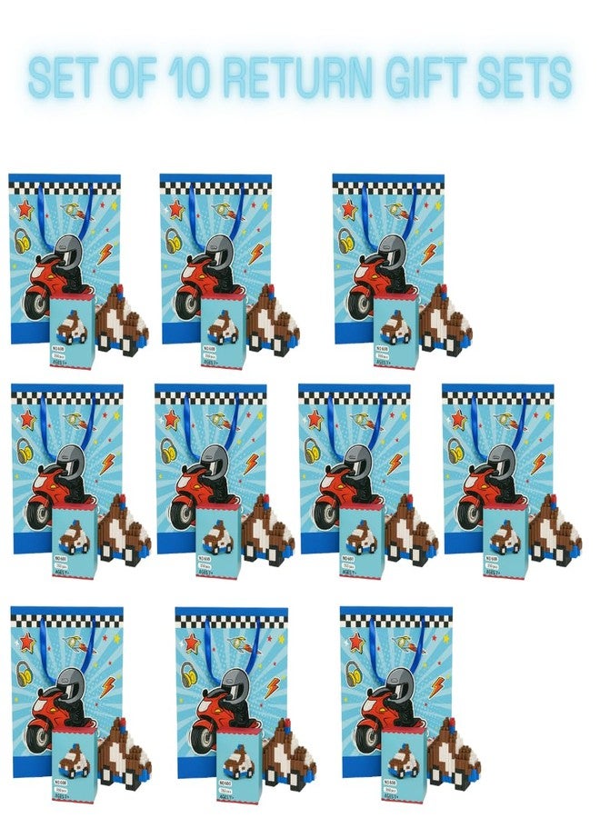 Tresneria Set of 10 3D Gift Bag with Character Kit, Return Gift Set, Ages 7+ (Car, Set of 10) - Image 2