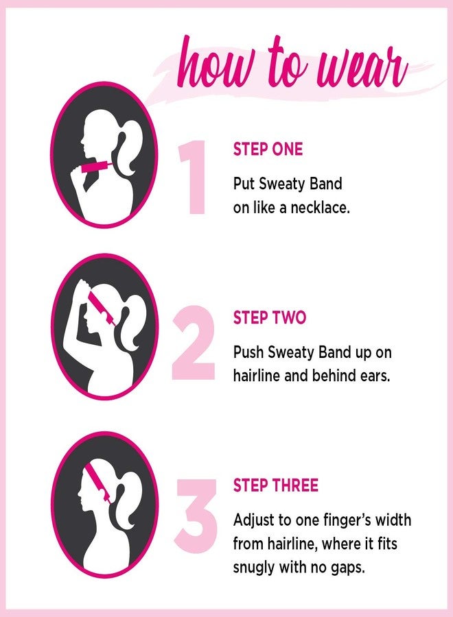 Sweaty Bands Womens Girls Headband - Non-Slip Velvet-Lined Sports Hairband - Love Triangle Multi 1-Inch - Image 5