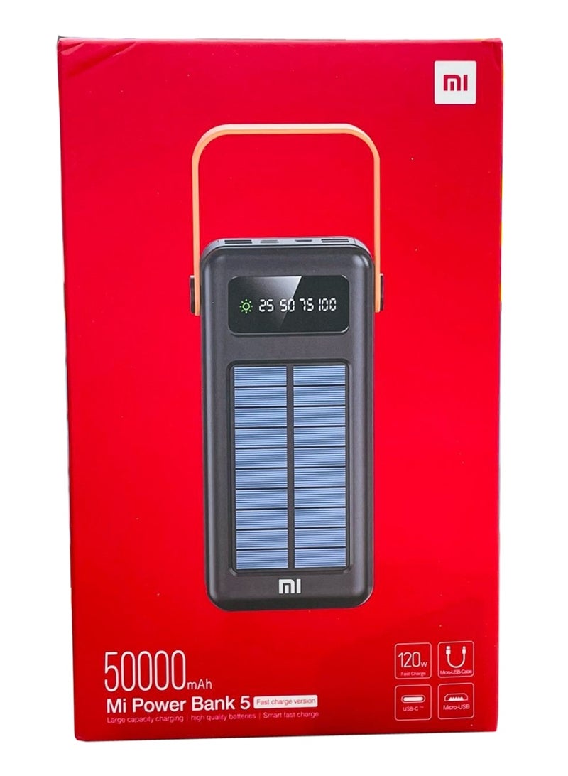 M I Solar Power Bank 50000 mAh 120A  Fast Charge MI Power Bank