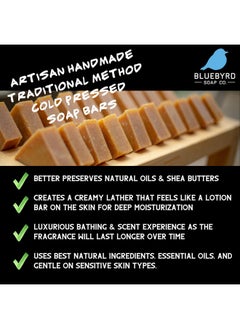 BLUEBYRD SOAP CO. Lavender Haze Soap Bar Cold Process Bar Soaps With Organic Rspo Olive Oil Coconut Oil Shea Butter Natural Vegan Body Soap With Clean Ingredients (Lavender Haze)  - Image 4