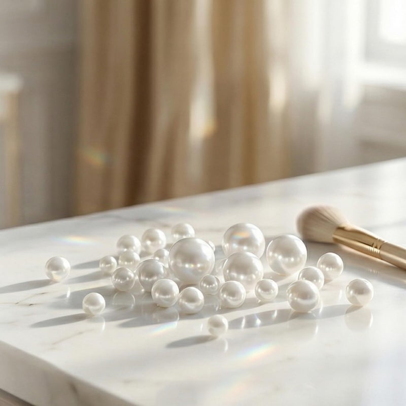 Cymtoo Lifestyle-cat 104pcs Mixed Size Pearls Beads No Holes 8mm, 14mm, 20mm Pearls for Vase Filler, Table Scatter, Wedding, Birthday Party, Home Decoration (White) - Image 2
