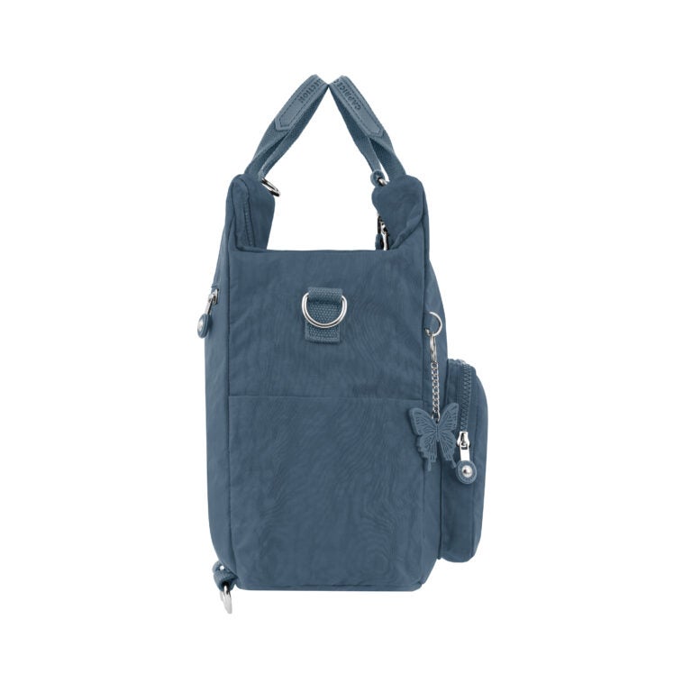 CAPRICE COLLECTION Unisex Medium Backpack – Light Blue, Compact, Water-Resistant Nylon, 10L Capacity - Image 4