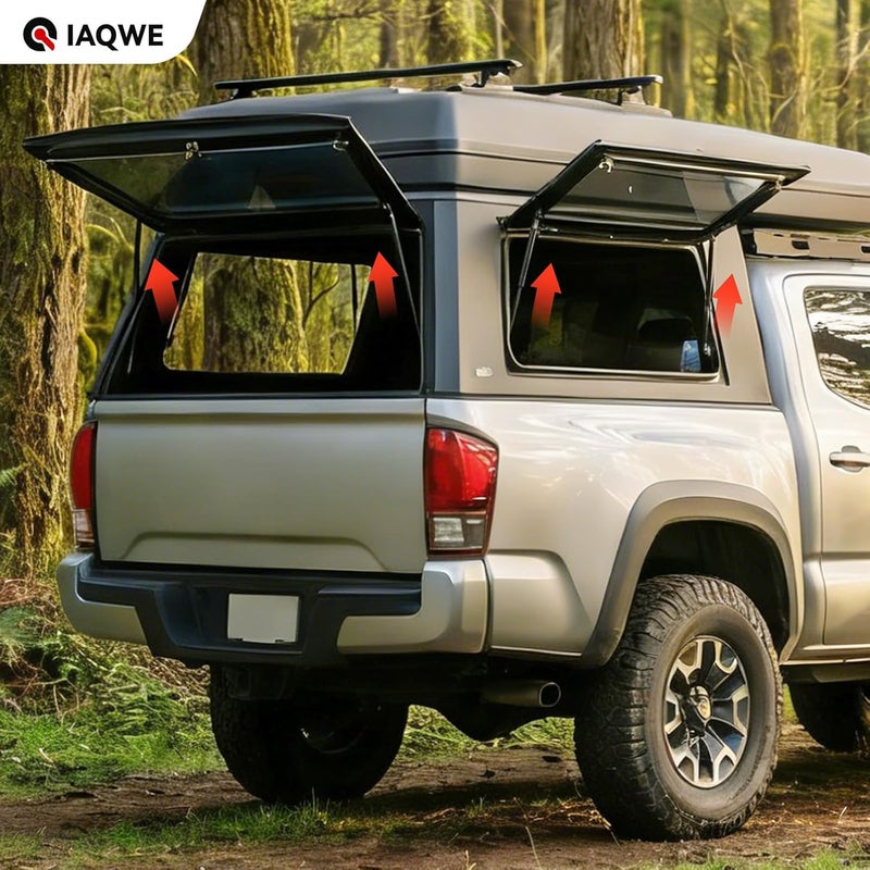 IAQWE 45Lbs/200N 16 Inch Gas Struts Lift Support Shocks for Camper Shell Topper Rear Window - Image 3