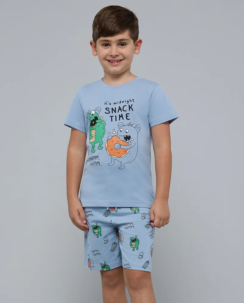 R&B Printed T-Shirt and Shorts Set