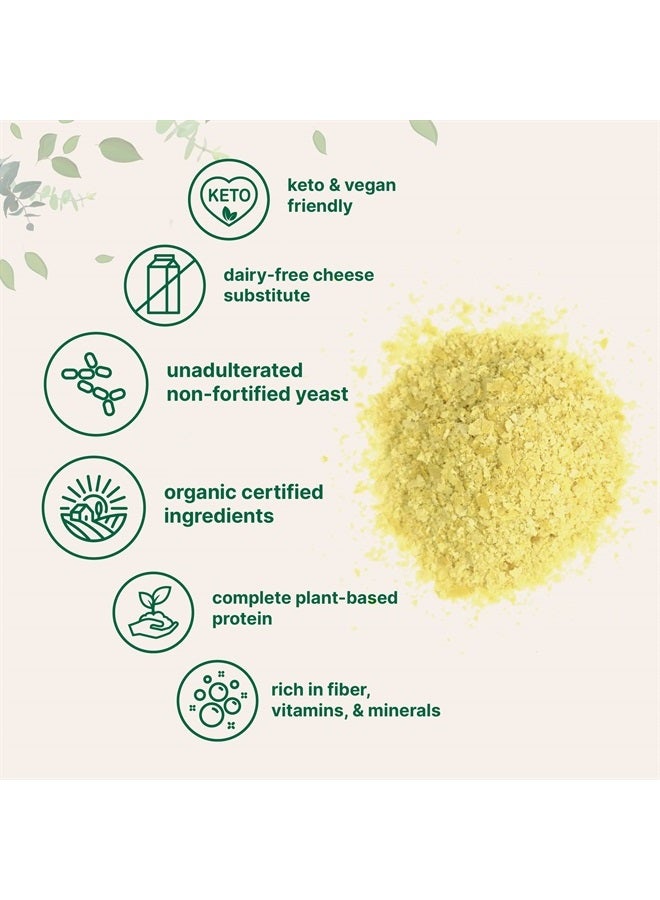 Micro Ingredients رقائق الخميرة الغذائية العضوية غير المدعمة، 2 باوند | غنية بالبروتين النباتي، وفيتامينات ب وبيتا-غلوكان | مناسبة للكيتو، بديل جبن خالي من الألبان، غير معدلة وراثيًا، خالية من الغلوتين - Image 5