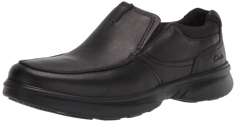 Clarks Men's Bradley Free Loafer, Black Tumbled Leather, 9.5