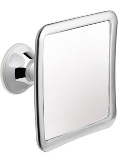 MIRRORVANA Fogless Shower Mirror for Shaving with Upgraded Suction, Anti Fog Shatterproof Surface and 360° Swivel, No Magnification, 6.3" x 6.3" (Chrome)