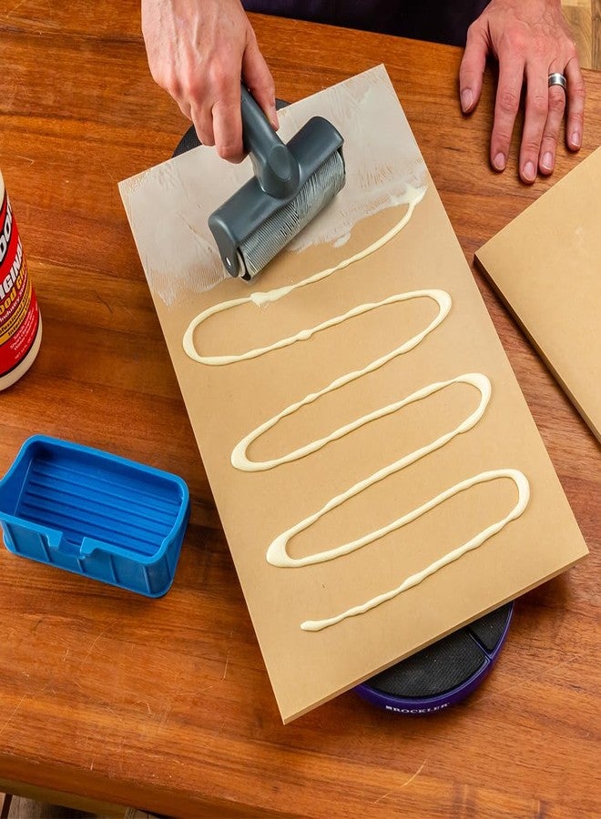 ROCKLER 5” Wood Glue Roller-Thermoplastic Rubber Roller w/Silicone Rest &ABS Handle -Detachable Glue Applicator Roller for Easy Cleaning & Storage -Woodworking Roller for Butcher Blocks, Workbench Tops &More - Image 5