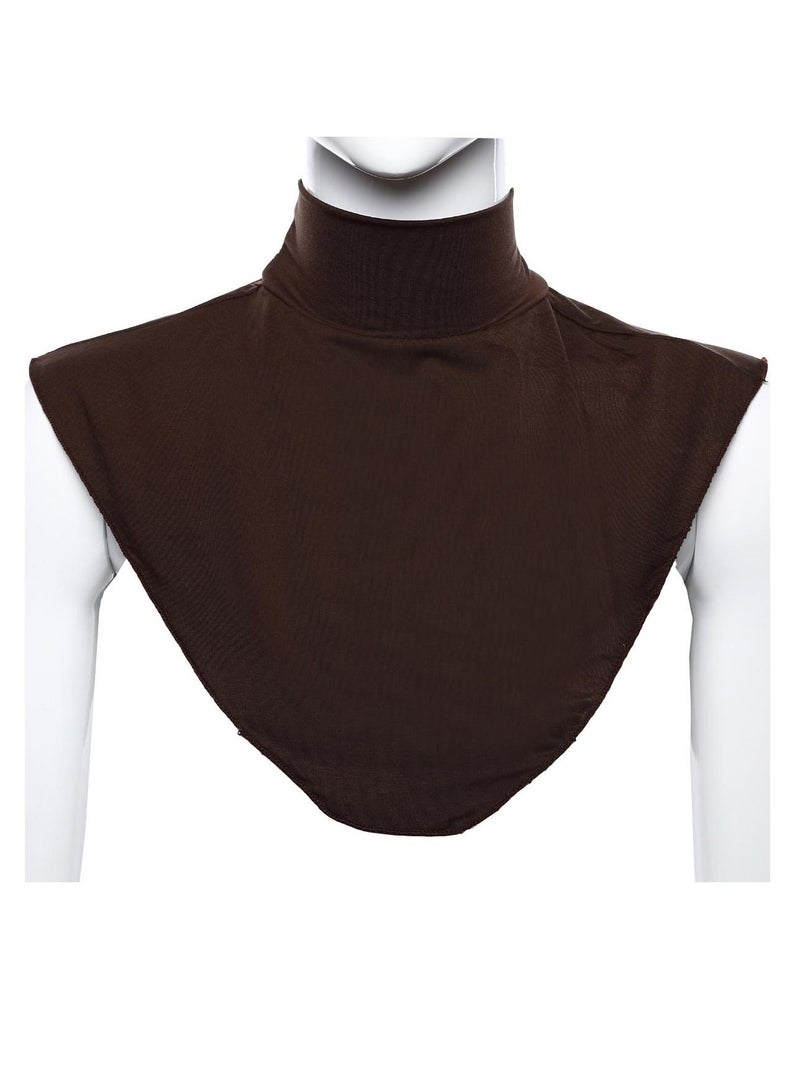 Loquat Ladies Shawl Turtleneck Fake collar Top Neck scarf Coffee 
